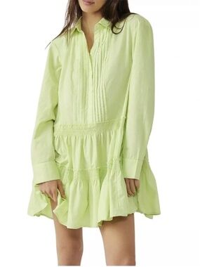 Free People Billie Mini Dress - Lime Glow🍋‍🟩